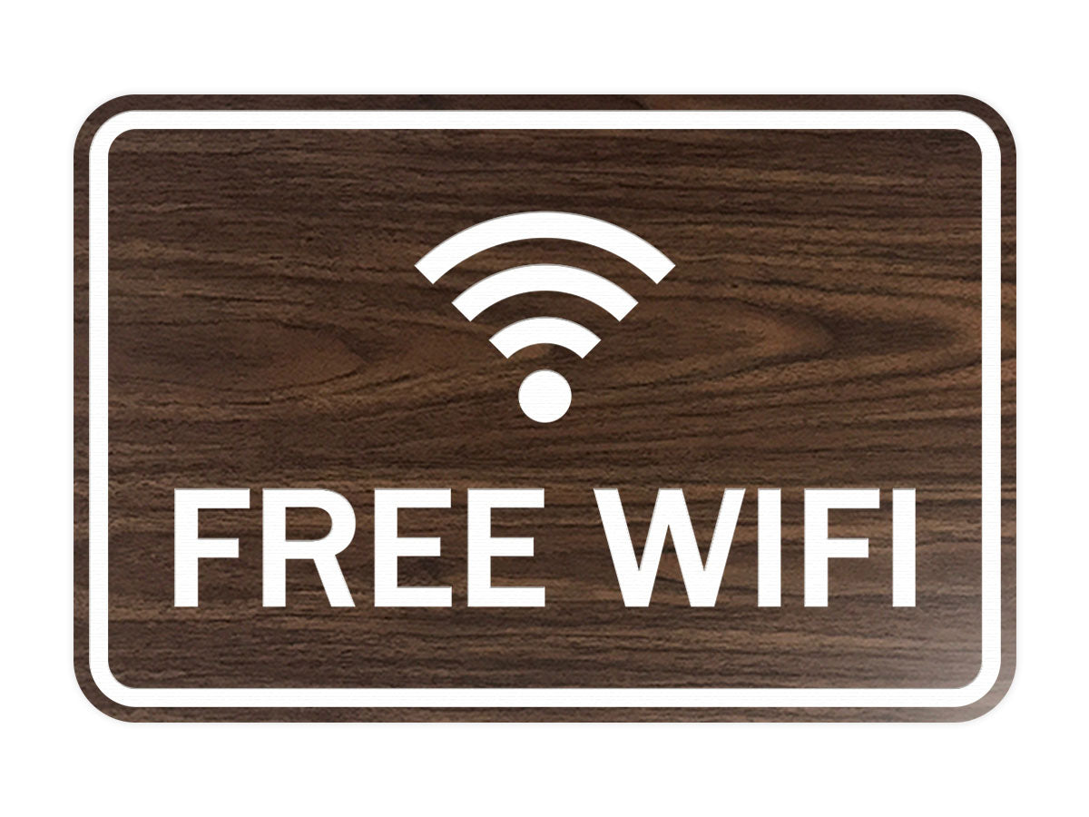 Signs ByLITA Classic Framed Free Wifi Sign