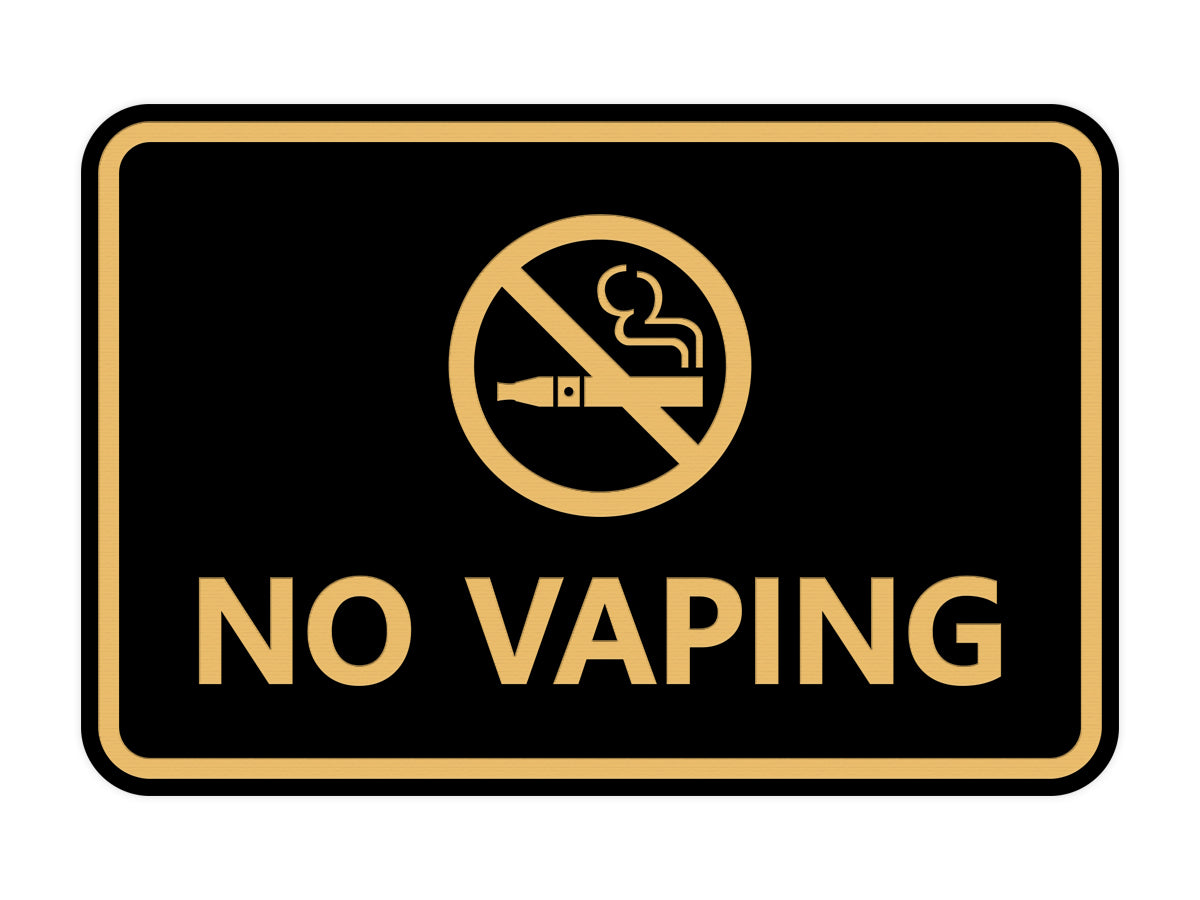 Signs ByLITA Classic Framed No Vaping