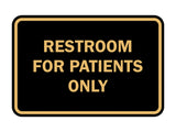 Signs ByLITA Classic Framed Restrooms For Patients Only Sign