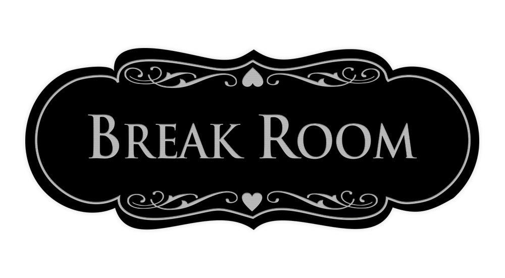 Signs ByLITA Designer Break Room Sign