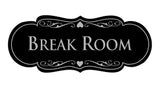 Signs ByLITA Designer Break Room Sign