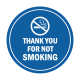 Signs ByLITA Circle Thank you for not smoking Sign with Adhesive Tape, Mounts On Any Surface, Weather Resistant, Indoor/Outdoor Use