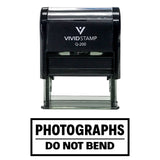Photographs Do Not Bend Self Inking Rubber Stamp