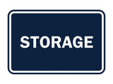 Navy Blue / White Signs ByLITA Classic Framed Storage Sign