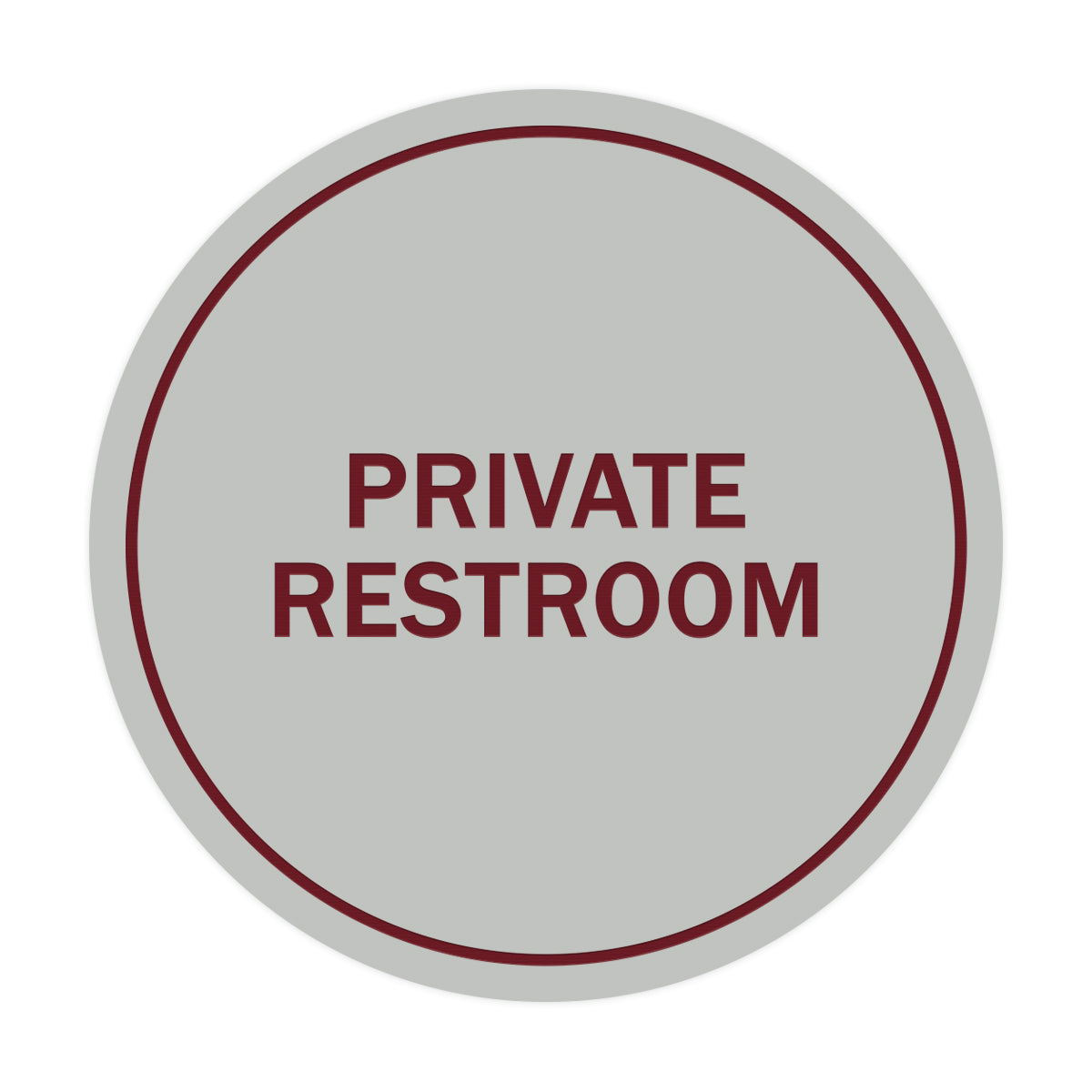 Signs ByLITA Circle Private Restroom Sign