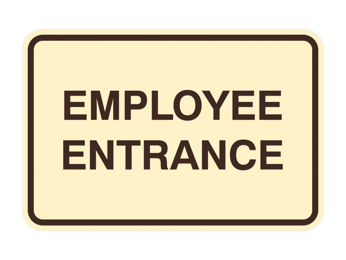 Signs ByLITA Classic Framed Employee Entrance Sign