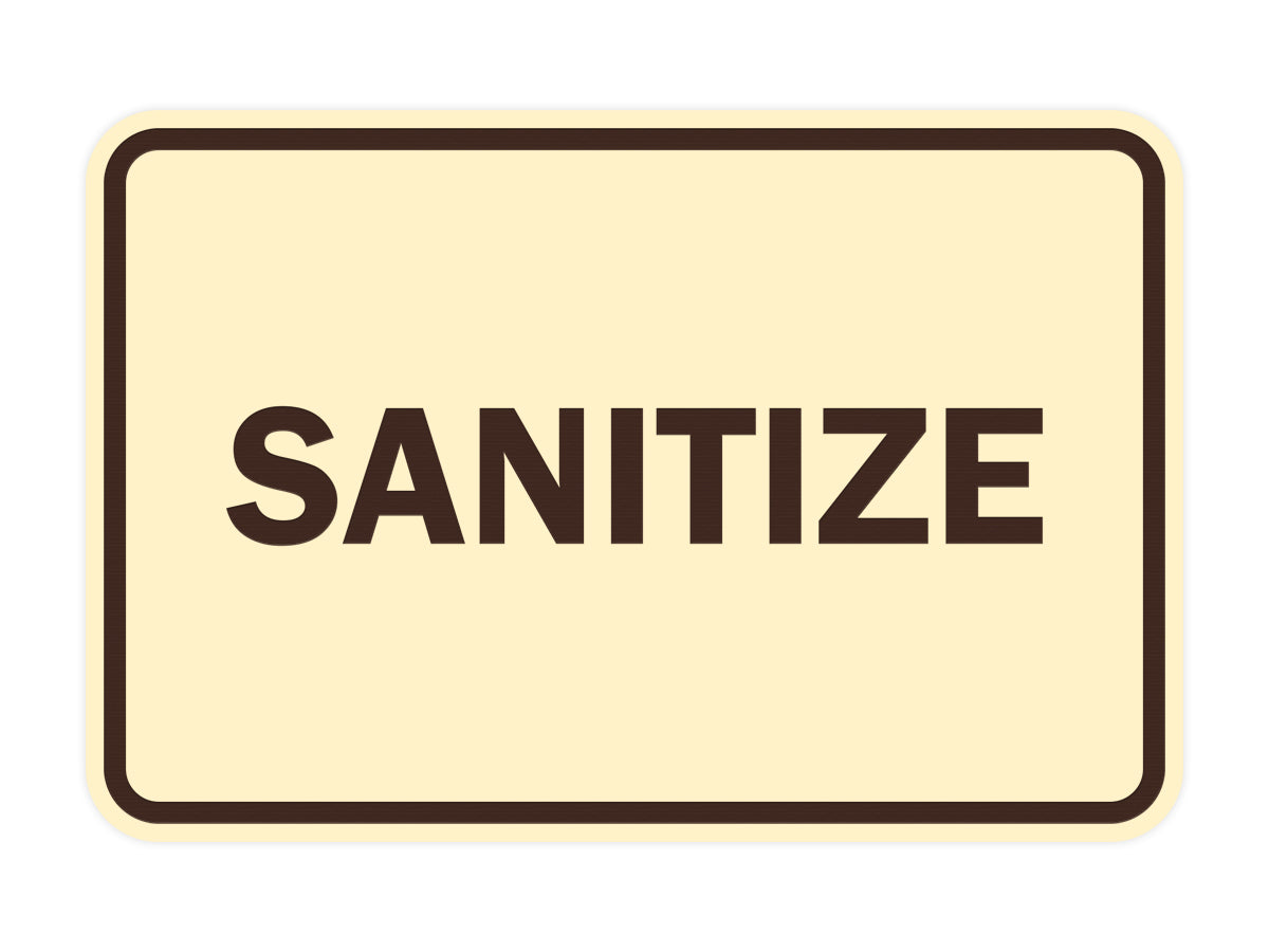 Signs ByLITA Classic Framed Sanitize Sign