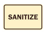 Signs ByLITA Classic Framed Sanitize Sign