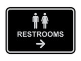 Signs ByLITA Classic Framed Restrooms Right Arrow Sign