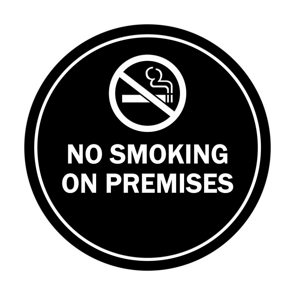 Signs ByLITA Circle No Smoking on Premises Sign