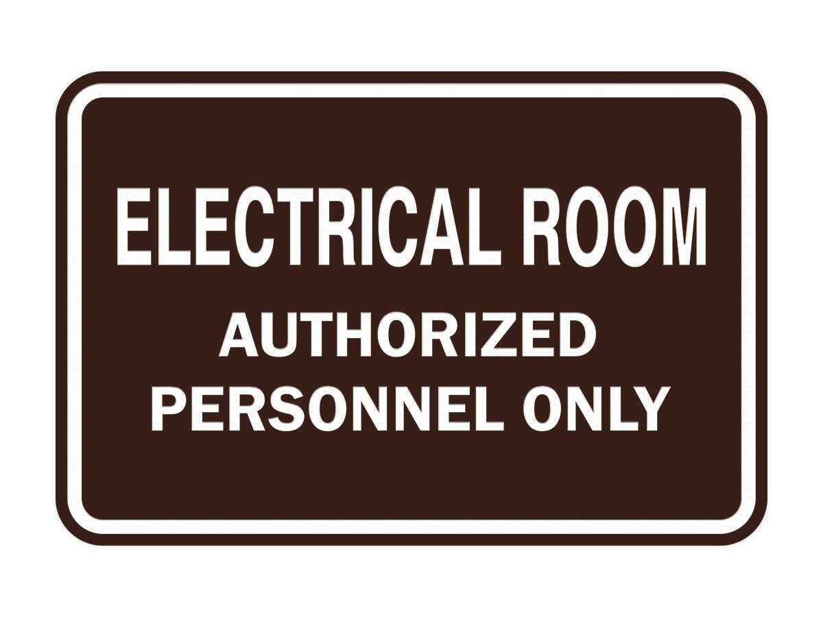 Signs ByLITA Classic Framed ELECTRICAL ROOM AUTHORIZED PERSONNEL ONLY Sign