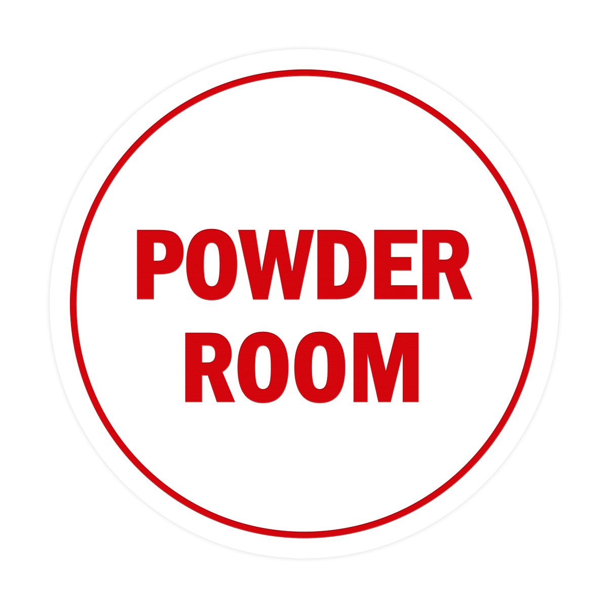 Signs ByLITA Circle Powder Room Sign