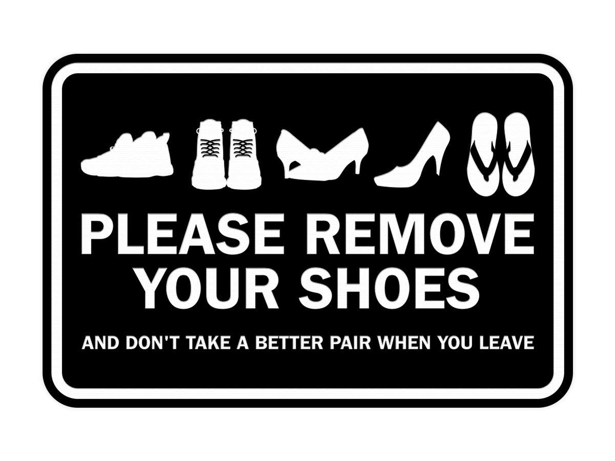 Signs ByLITA Classic Framed Please Remove Your Shoes Sign