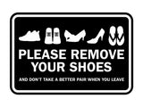Signs ByLITA Classic Framed Please Remove Your Shoes Sign