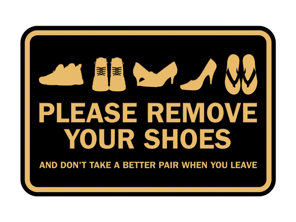 Signs ByLITA Classic Framed Please Remove Your Shoes Sign