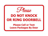 Signs ByLITA Classic Framed DO NOT KNOCK OR RING DOORBELL