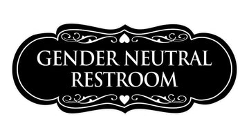 Signs ByLITA Designer Gender Neutral Restroom Sign