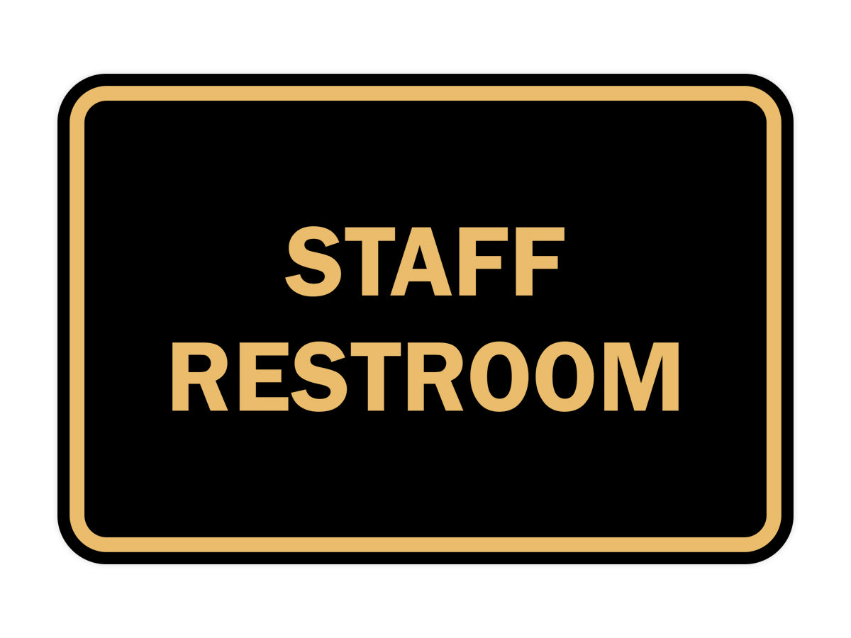 Signs ByLITA Classic Framed Staff Restroom Sign
