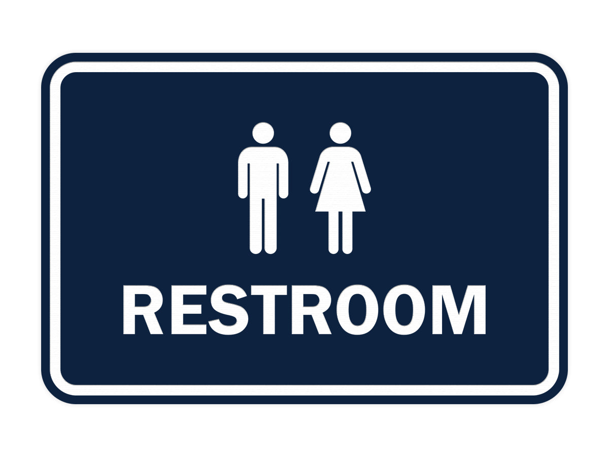 Signs ByLITA Classic Framed Unisex Restroom Sign