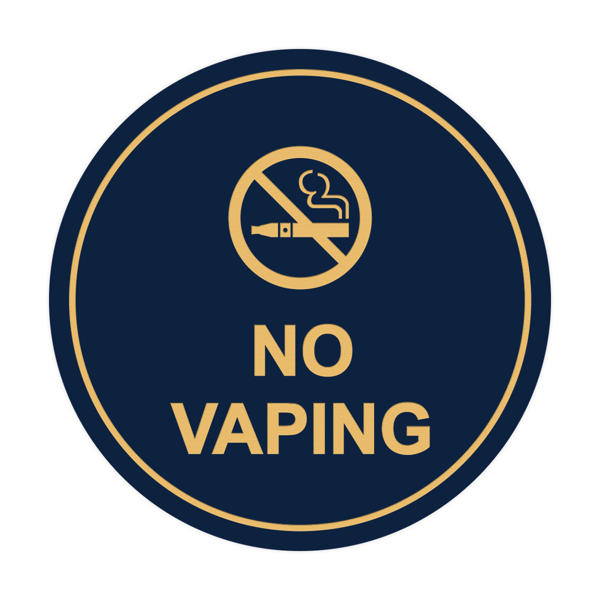 Signs ByLITA Circle No Vaping Sign