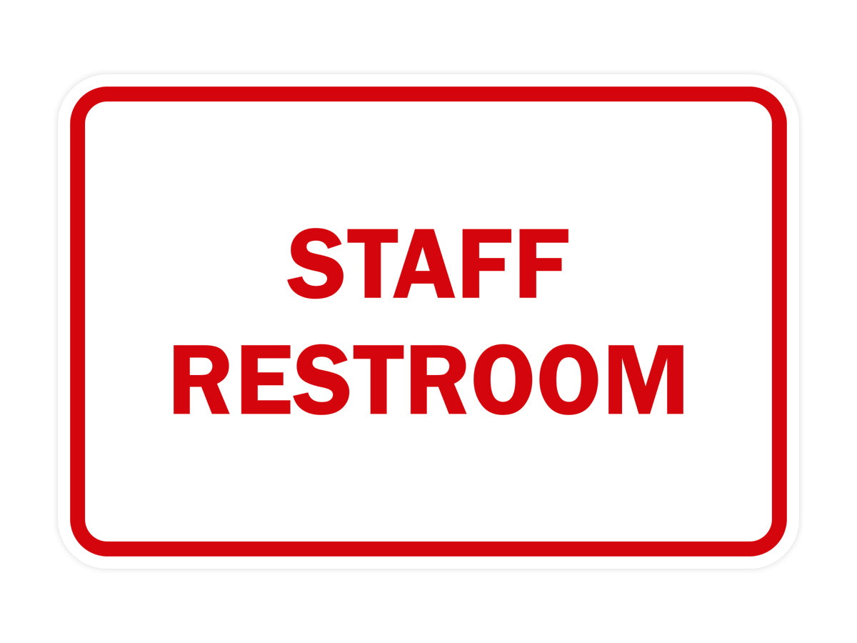 Signs ByLITA Classic Framed Staff Restroom Sign