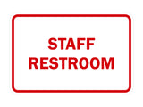 Signs ByLITA Classic Framed Staff Restroom Sign