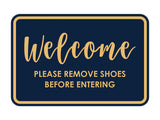 Signs ByLITA Classic Framed Welcome please remove shoes before entering