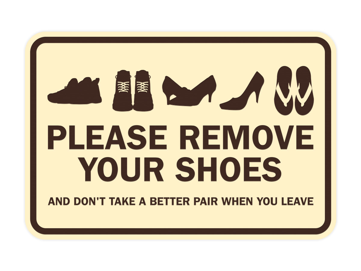 Signs ByLITA Classic Framed Please Remove Your Shoes Sign