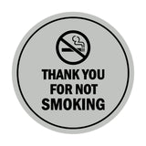 Signs ByLITA Circle Thank you for not smoking Sign with Adhesive Tape, Mounts On Any Surface, Weather Resistant, Indoor/Outdoor Use