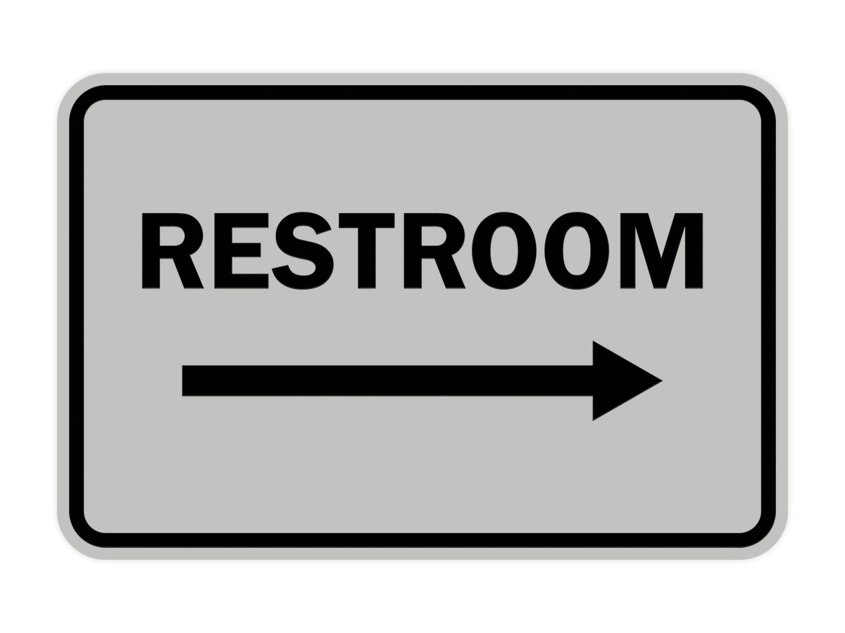 Signs ByLITA Classic Framed Restroom Directional Right Arrow