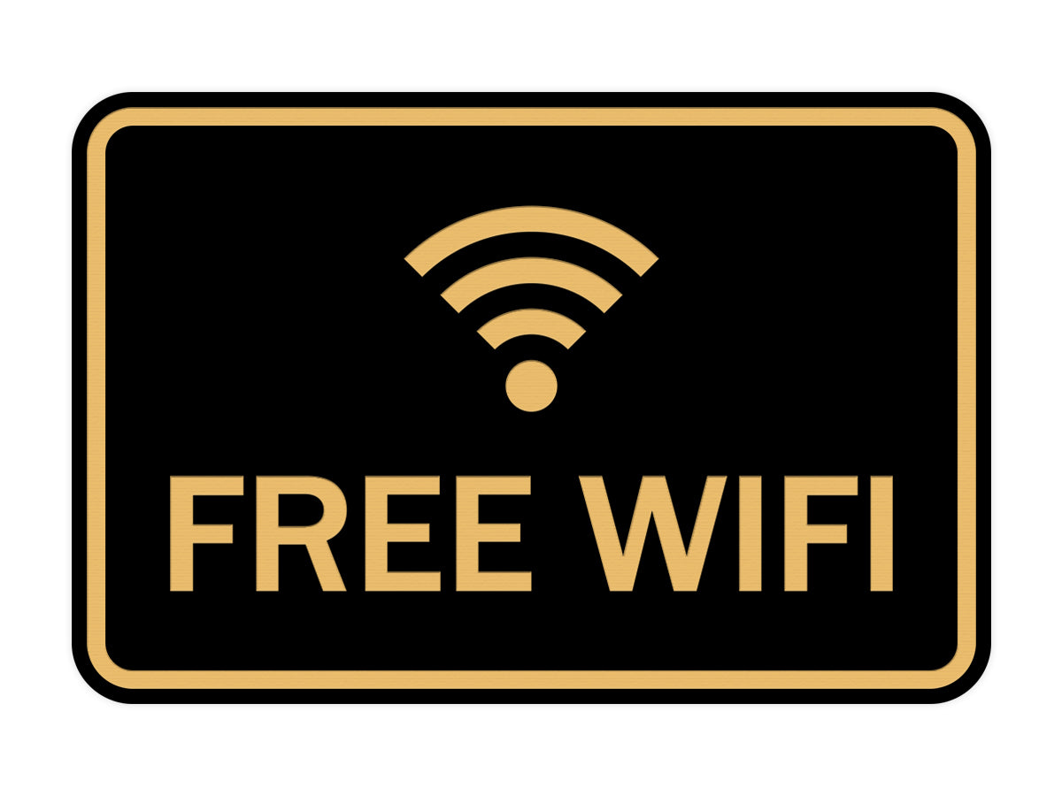 Signs ByLITA Classic Framed Free Wifi Sign