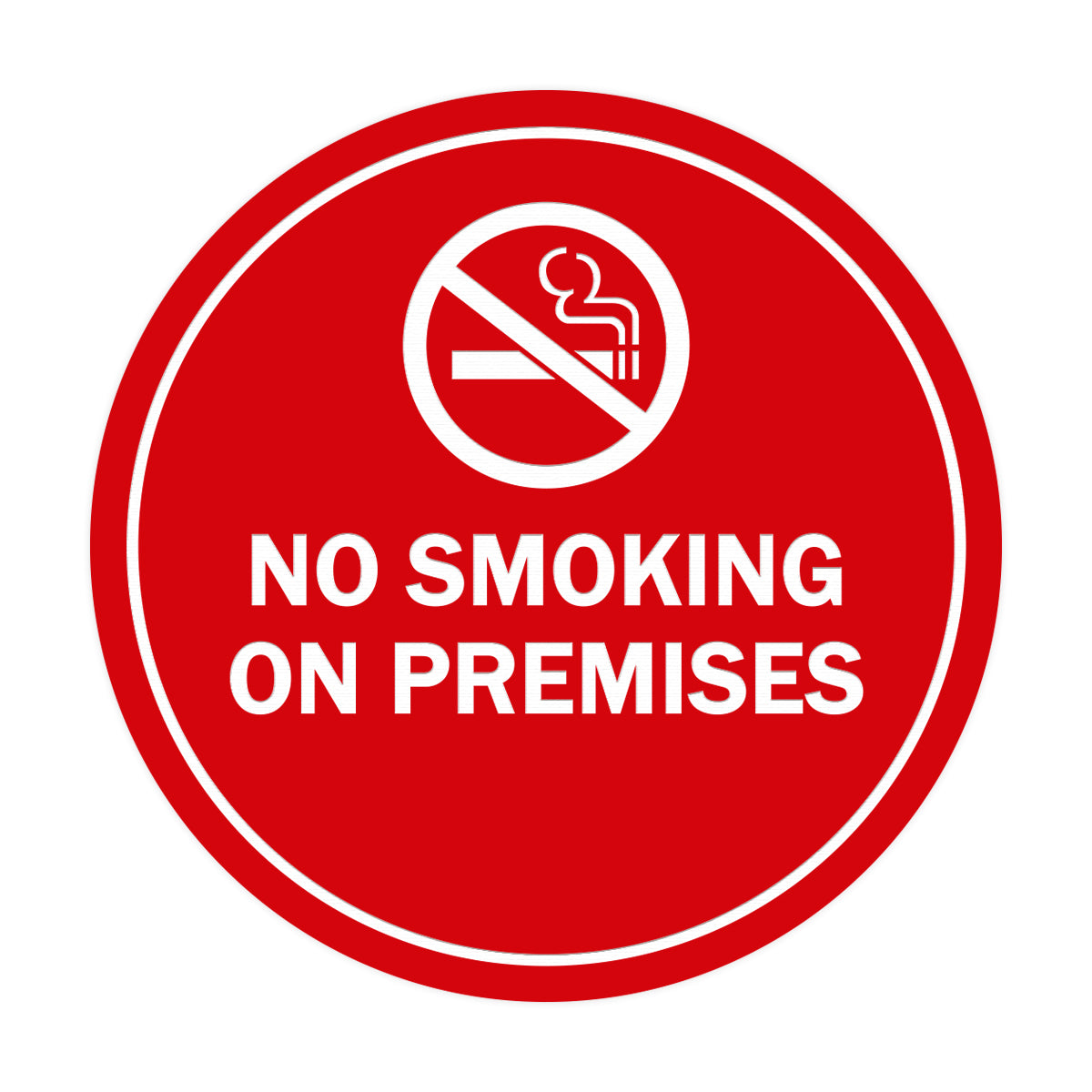 Signs ByLITA Circle No Smoking on Premises Sign