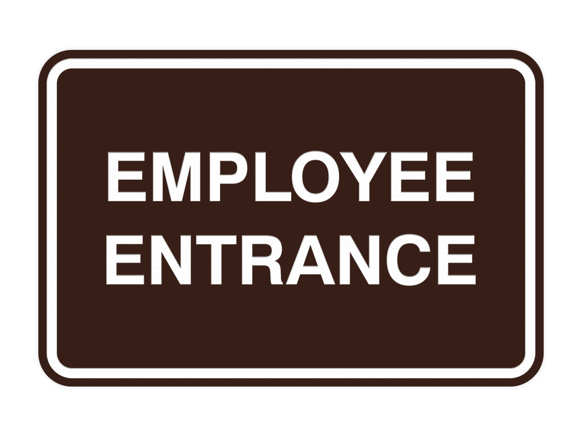 Signs ByLITA Classic Framed Employee Entrance Sign