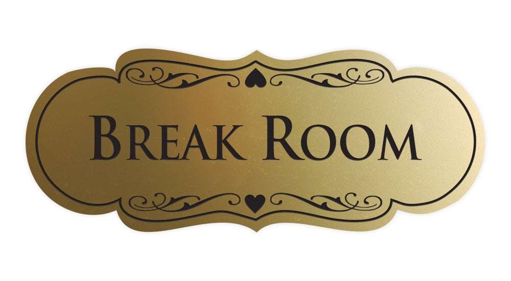 Signs ByLITA Designer Break Room Sign