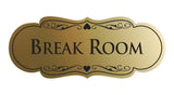 Signs ByLITA Designer Break Room Sign