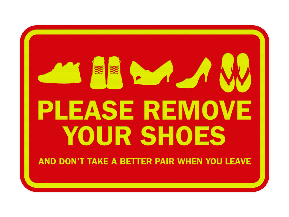 Signs ByLITA Classic Framed Please Remove Your Shoes Sign