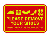 Signs ByLITA Classic Framed Please Remove Your Shoes Sign