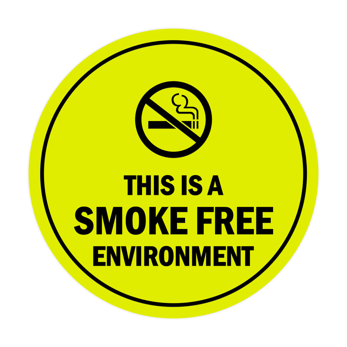 Signs ByLITA Circle This Is A Smoke Free Environment Sign