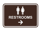 Signs ByLITA Classic Framed Restrooms Right Arrow Sign