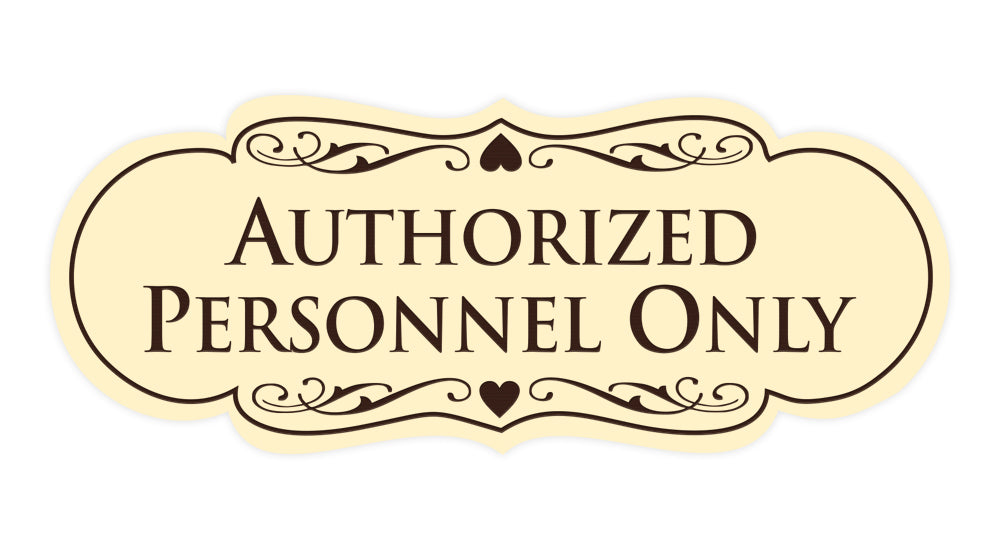 Signs ByLITA Designer Authorized Personnel Only Sign