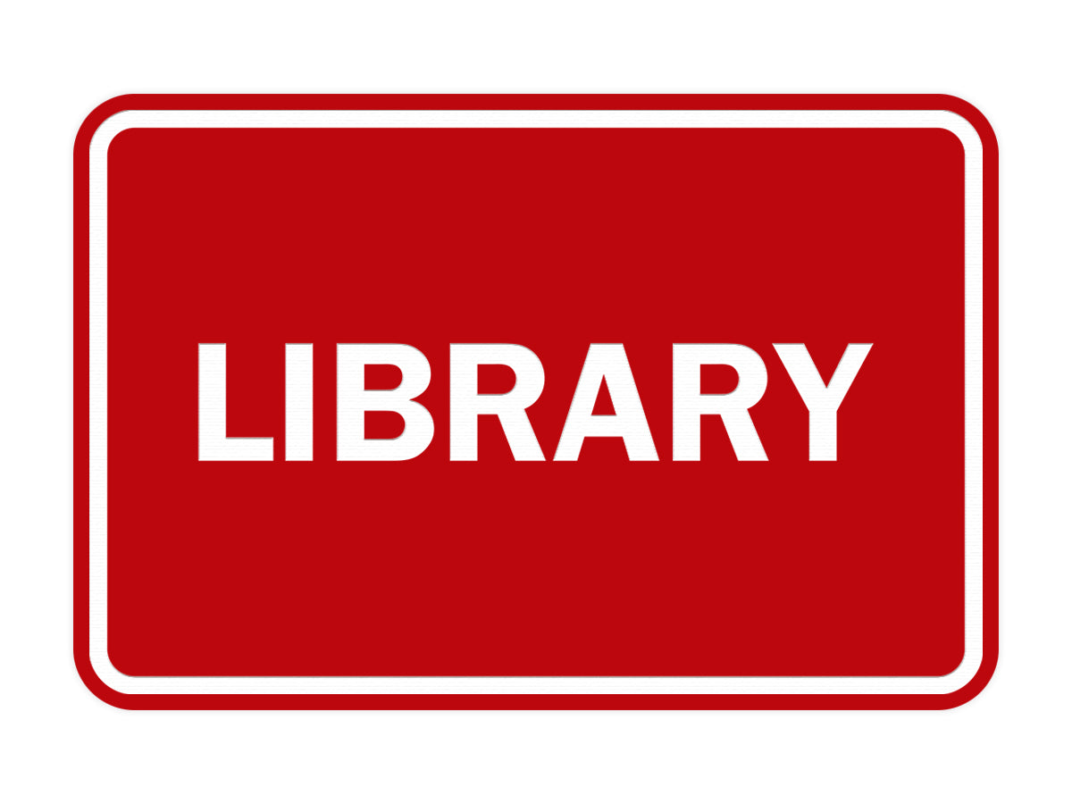 Signs ByLITA Classic Library Sign