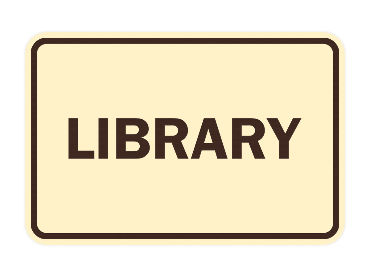 Signs ByLITA Classic Library Sign