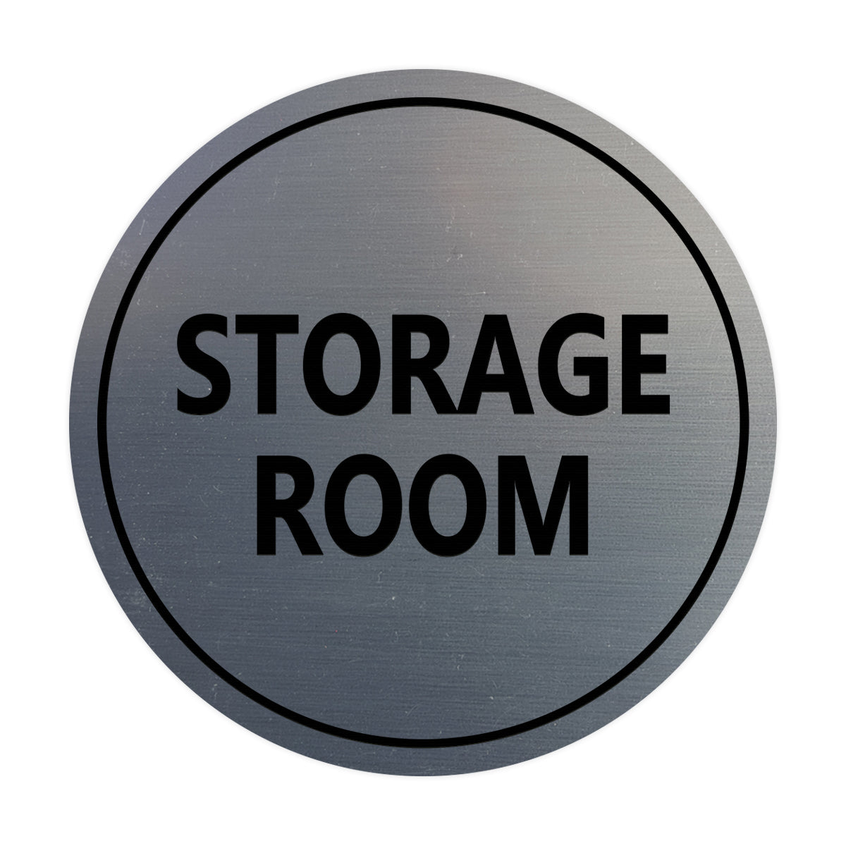 Brushed Silver Signs ByLITA Circle Storage Room Sign