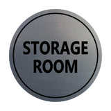 Brushed Silver Signs ByLITA Circle Storage Room Sign