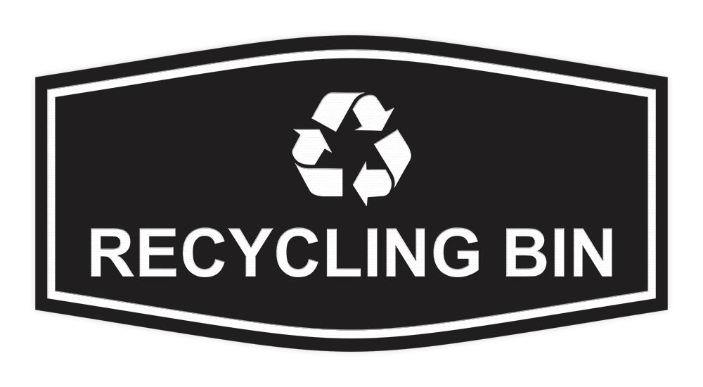 Fancy Recycling bin Wall or Door Sign