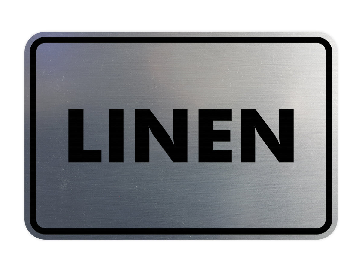 Signs ByLITA Classic Linen Sign with Adhesive Tape, Mounts On Any Surface, Weather Resistant, Indoor/Outdoor Use