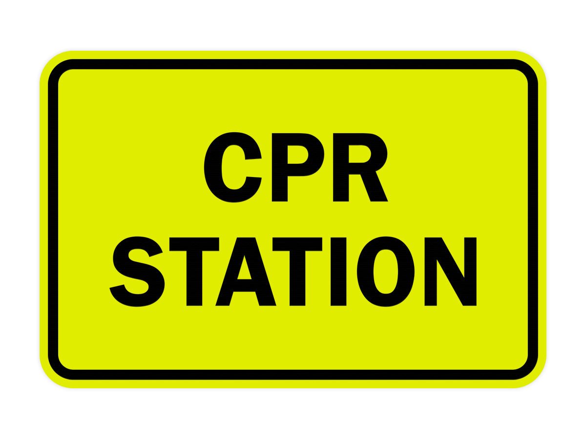 Signs ByLITA Classic CPR Station Sign