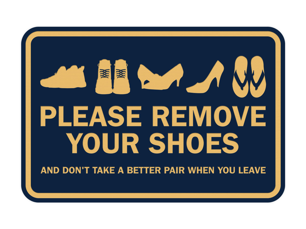 Signs ByLITA Classic Framed Please Remove Your Shoes Sign