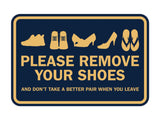 Signs ByLITA Classic Framed Please Remove Your Shoes Sign