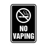 Portrait Round No Vaping Sign
